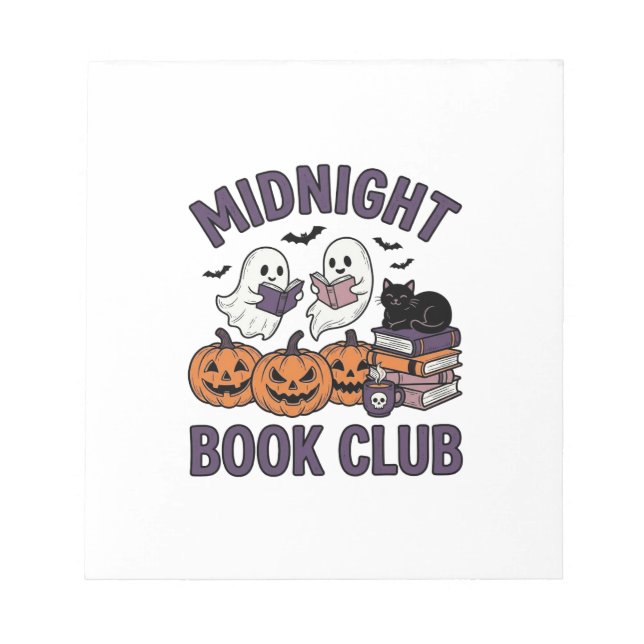 Midnight Book Club Halloween Reading Design_1 Notepad (Front)