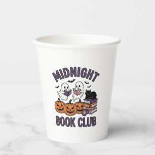 Midnight Book Club Halloween Reading Design_1 Paper Cups