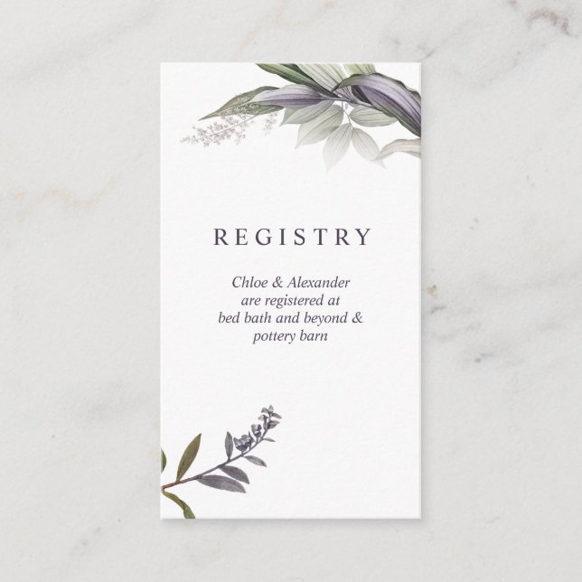 Midnight Botanical Registry Card (Front)