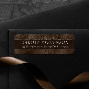 Midnight Bronze Romance   Satiny Grunge Damask