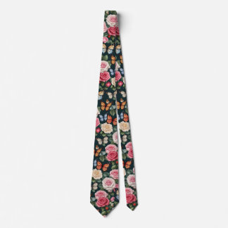 Midnight Butterflies Tie