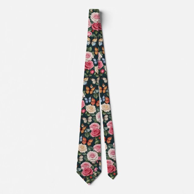Midnight Butterflies  Tie (Front)