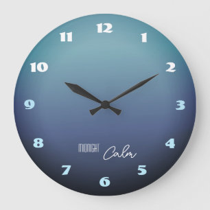 Midnight Calm Gradient Large Clock