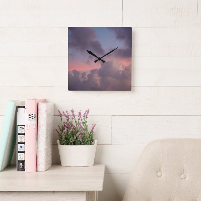 Midnight Caribbean Summer Dream 1 Square Wall Clock (Reading Room)