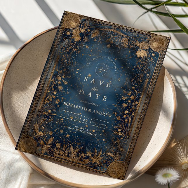 Midnight Celestial Baroque Wedding Save The Date (Creator Uploaded)