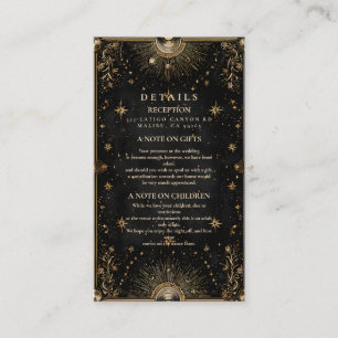 Midnight Celestial Luxe Wedding Enclosure Card
