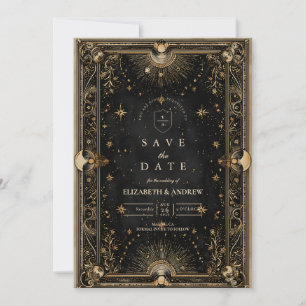 Midnight Celestial Luxe Wedding Save The Date