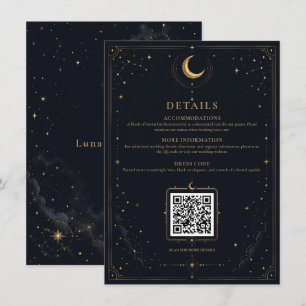 Midnight Celestial Wedding Enclosure Card