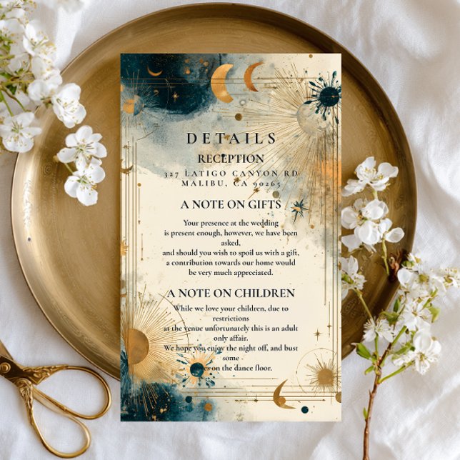 Midnight Celestial Wedding Enclosure Card (Creator Uploaded)