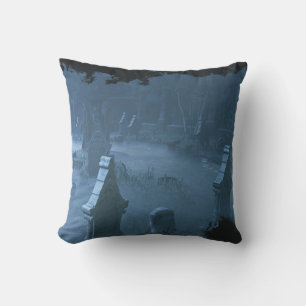 Midnight Cemetery Outdoor Cushion