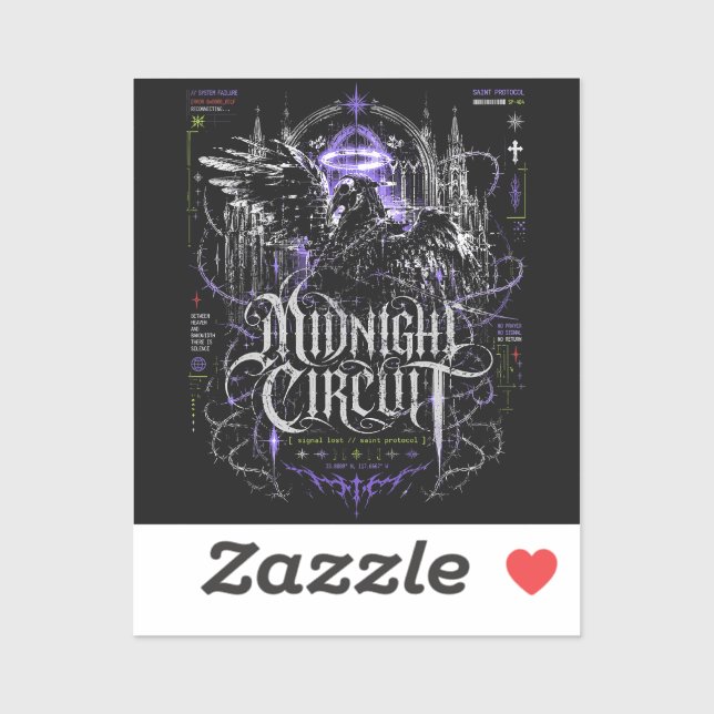 Midnight Circuit Gothic Cyberpunk Graphic (Sheet)