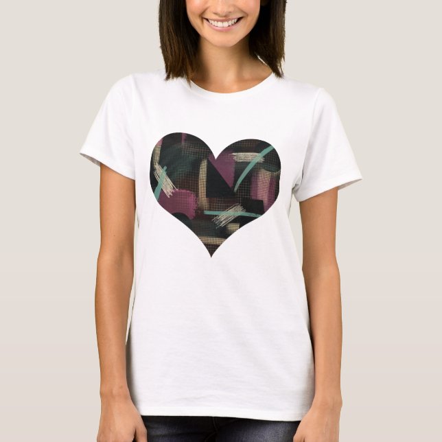 Midnight Circus Abstract Heart Shape T-Shirt (Front)