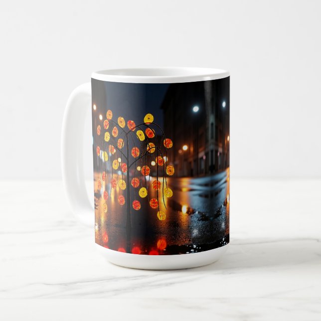 Midnight City Bokeh Coffee Mug (Front Left)