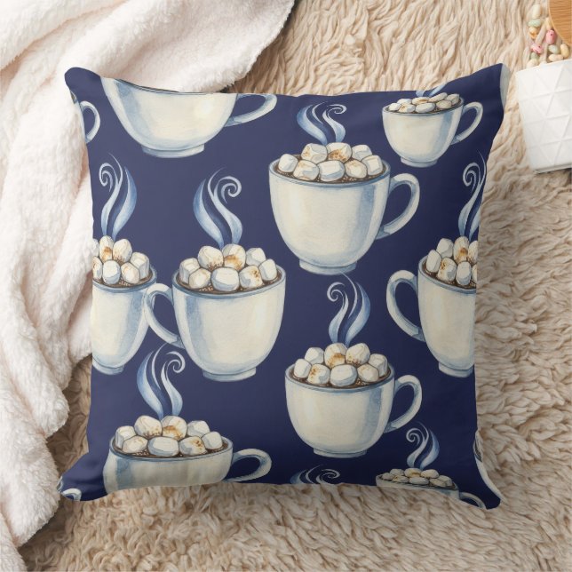 Midnight Cocoa – Cosy Winter Cushion (Blanket)