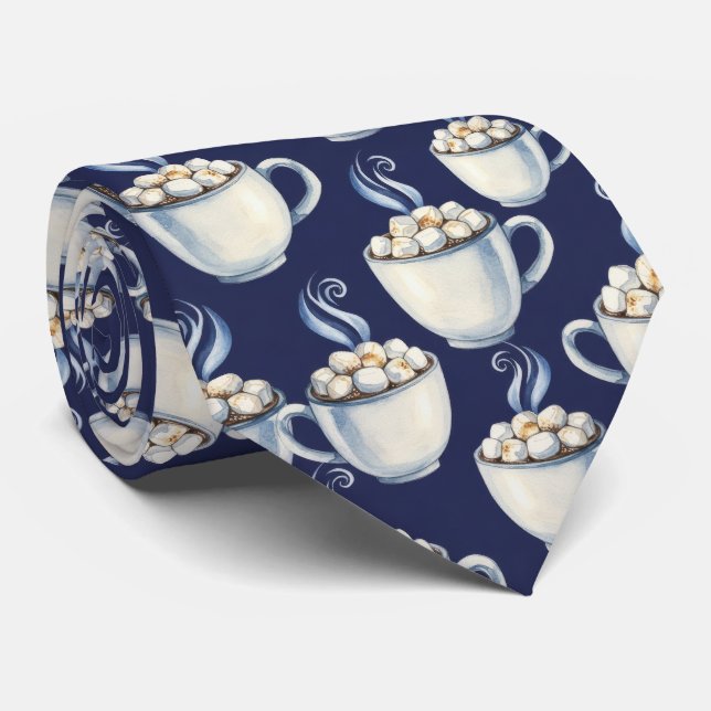 Midnight Cocoa – Cosy Winter Tie (Rolled)