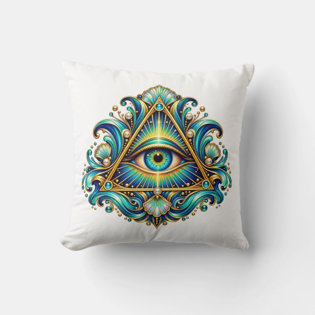 Midnight Compass Eye Cushion (Front)