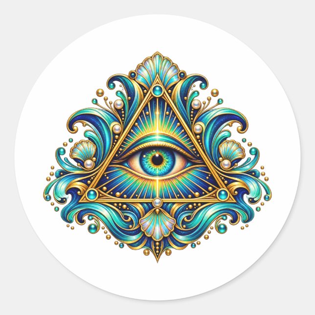 Midnight Compass Eye Sticker (Front)