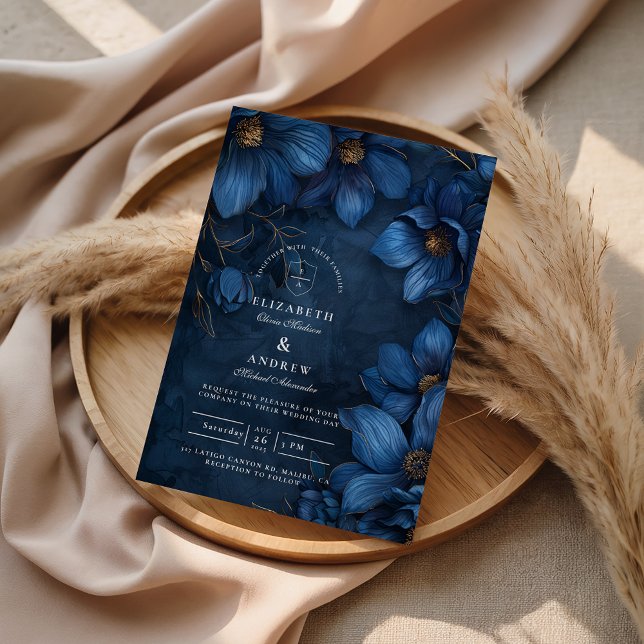 Midnight Copper Garden Wedding Invitation (Creator Uploaded)