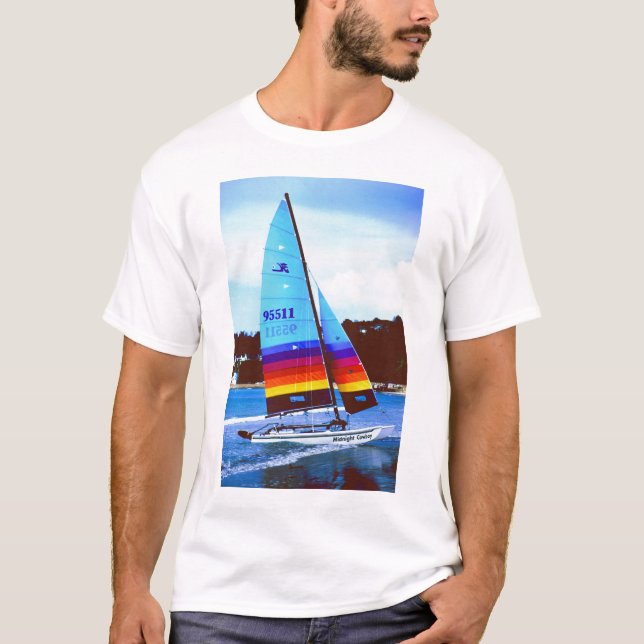 Midnight cowboy Hobie sailing boat T-Shirt (Front)