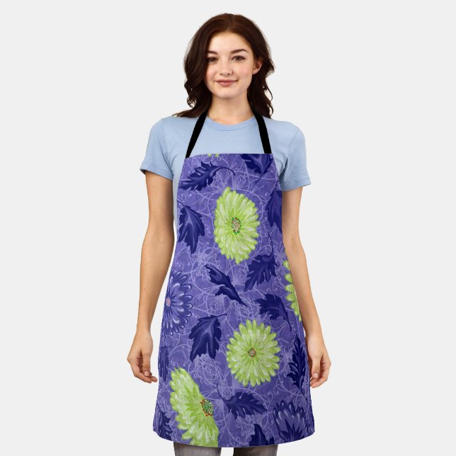 Midnight Daisy Garden Apron (Worn)