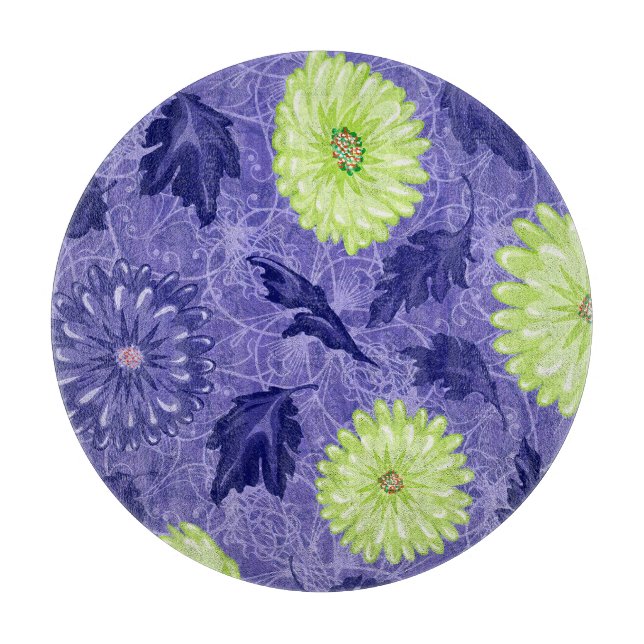 Midnight Daisy Garden Cutting Board (Front)
