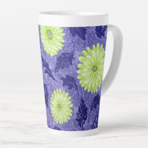 Midnight Daisy Garden Latte Mug