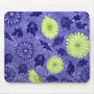 Midnight Daisy Garden Mouse Pad