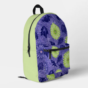 Midnight Daisy Garden Printed Backpack