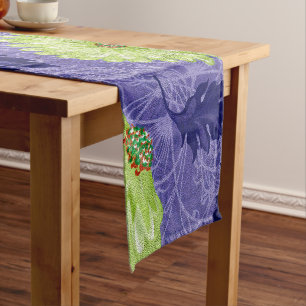 Midnight Daisy Garden Short Table Runner
