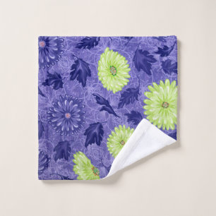 Midnight Daisy Garden Wash Cloth