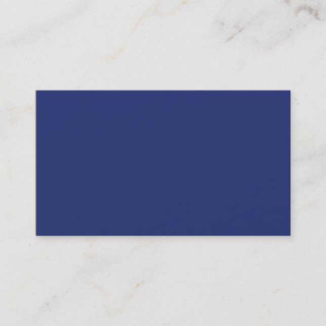 Midnight Dark Blue Personalised Navy Background Business Card (Front)