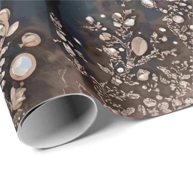 Midnight Diamond Glamour Wrapping Paper (Roll Corner)