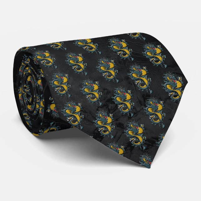 Midnight Dragon – Dark Signal Tie (Rolled)