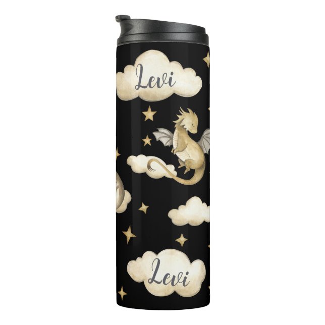Midnight Dragon Dreams Thermal Tumbler (Rotated Right)