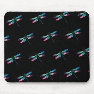 Midnight Dragonflies Mouse Pad