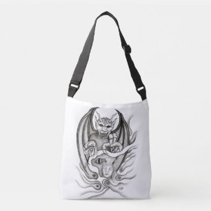 Midnight Dream - Devils in Tattoo-style Crossbody Bag