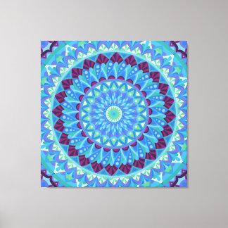 Midnight Dreams Mandala Blue Boho  Canvas Print