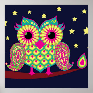 Midnight Eastern Owl Poster