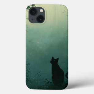 Midnight Familiar – Fantasy Art with Cat iPhone 13 Case