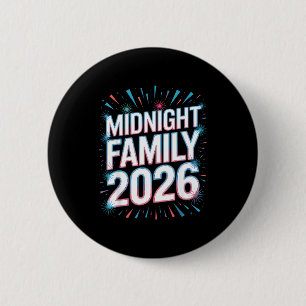 Midnight Family 2026 Fireworks Countdown Unity Spa 6 Cm Round Badge