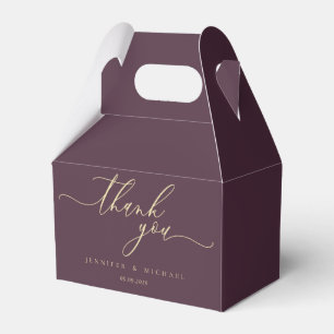 Midnight Fig Modern Brand Wedding Thank You Favour Box