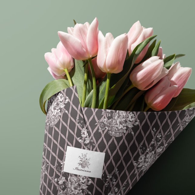 Midnight Floral Basket Tissue Paper (Creator Uploaded)