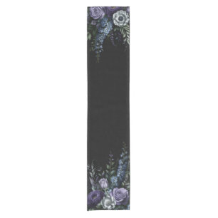 Midnight Floral Witchy Botanical Table Runner