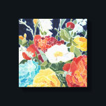Midnight Florals I Canvas Print<br><div class="desc">Floral</div>