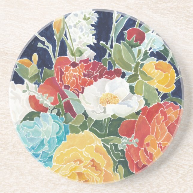 Midnight Florals I Coaster (Front)