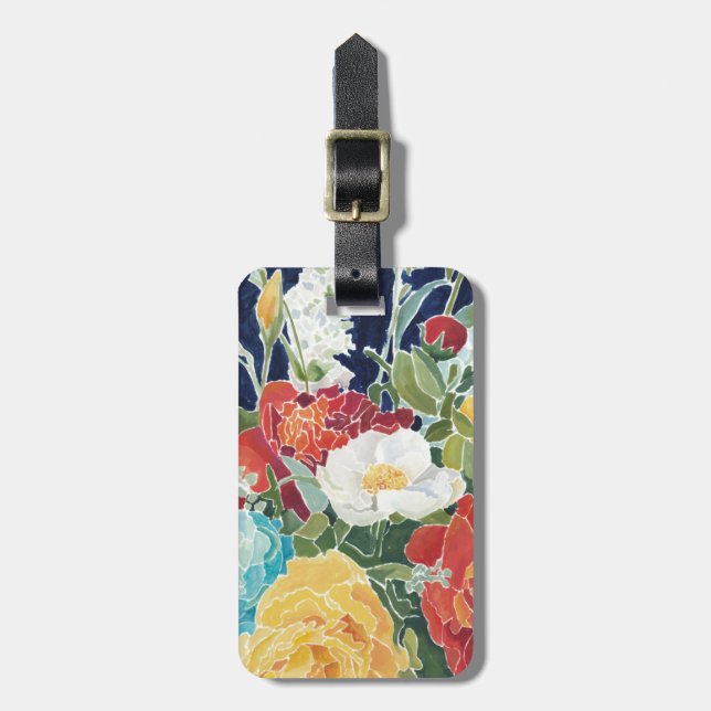 Midnight Florals I Luggage Tag (Front Vertical)