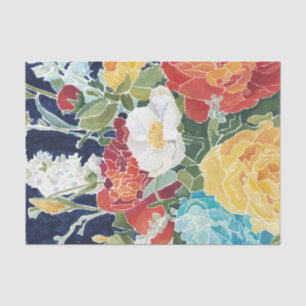 Midnight Florals I Tissue Paper
