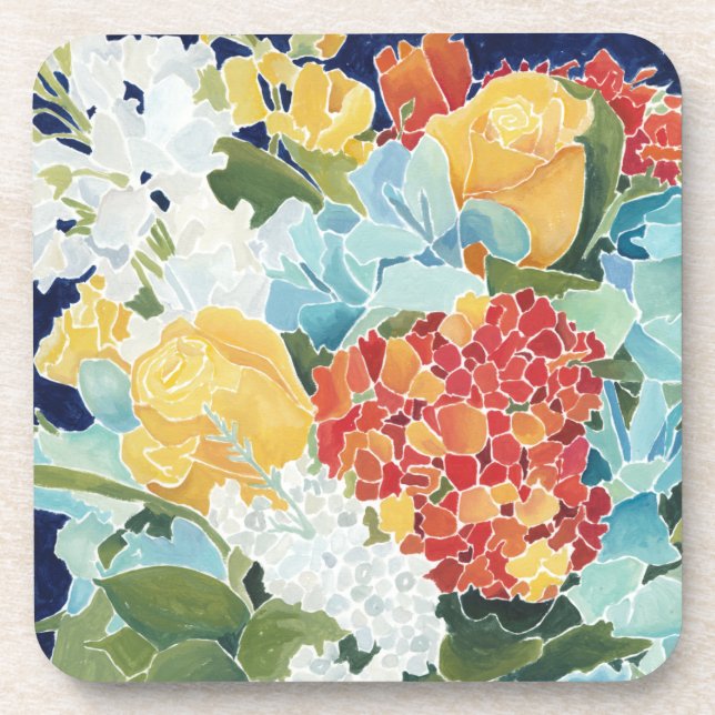 Midnight Florals II Coaster (Front)