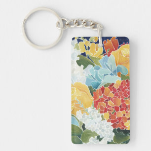 Midnight Florals II Key Ring