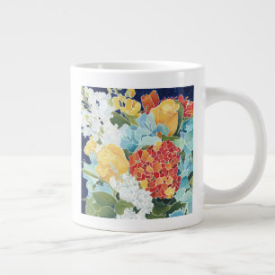 Midnight Florals II Large Coffee Mug